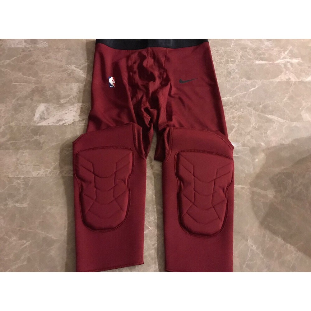 Nike NBA Pro Hyperstrong Padded Tights 3/4 Player Issued Maroon Men's size XL-T